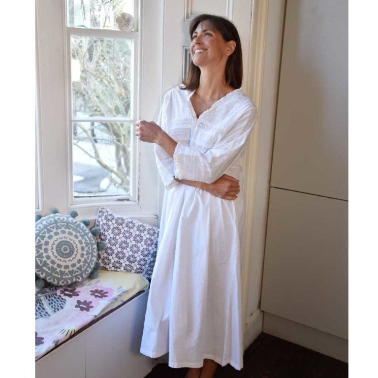 Long cotton clearance nightdresses uk