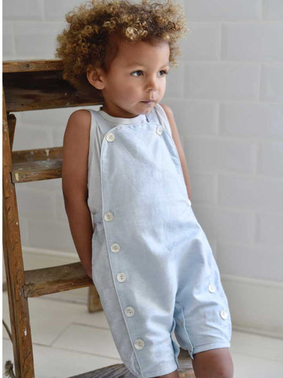 Featured Product - Child's Blue Linen Dungarees